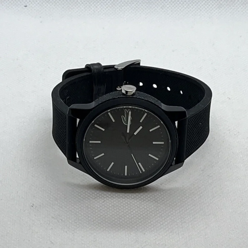 Lacoste 791472904 Men Black Silicone Strap Analog Dial Quartz Wrist Watch JMB64